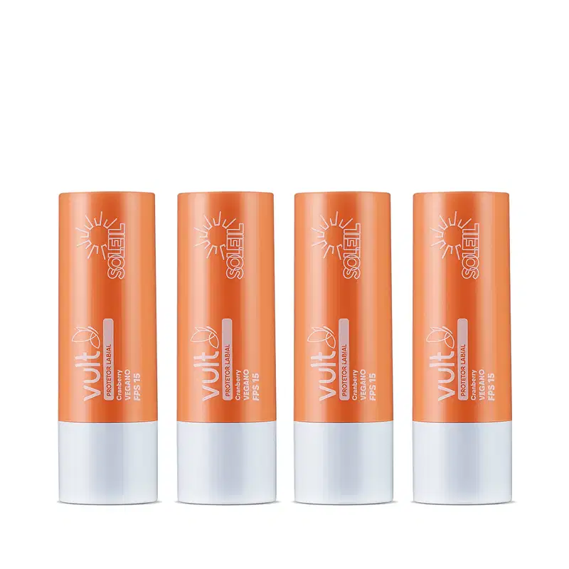 Vult Soleil: 4 Balms Labiais Cranberry FPS 15