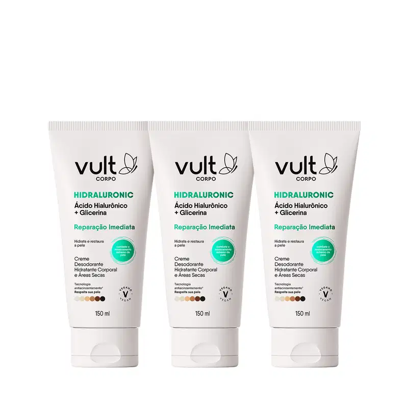Combo Vult Corpo Hidraluronic Reparação Imediata (3 Unidades)