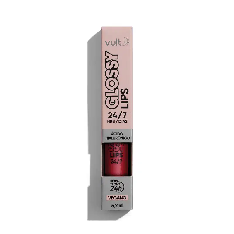 Gloss Labial Vermelho Rubi Glossy Lips 24/7 5,2ml
