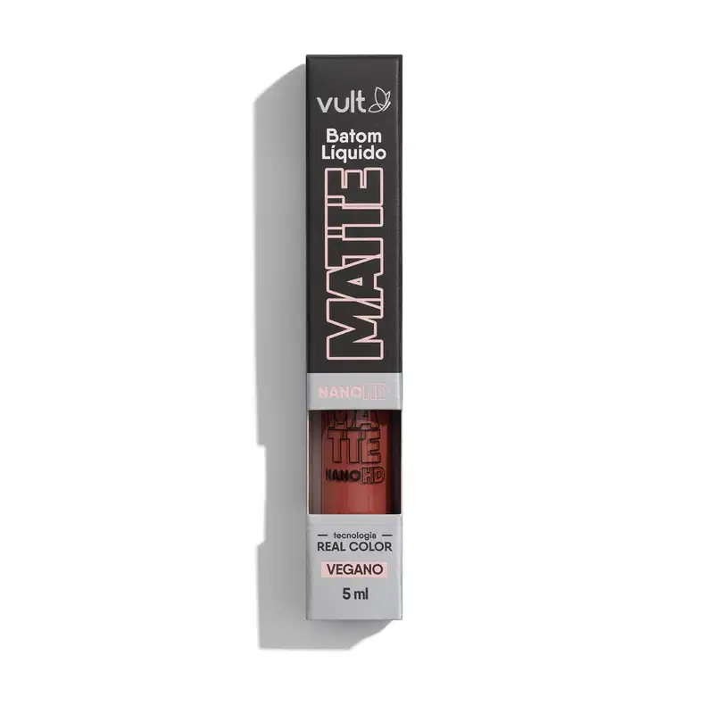 Batom Líquido Matte Marrom Amêndoa Nano HD 5ml