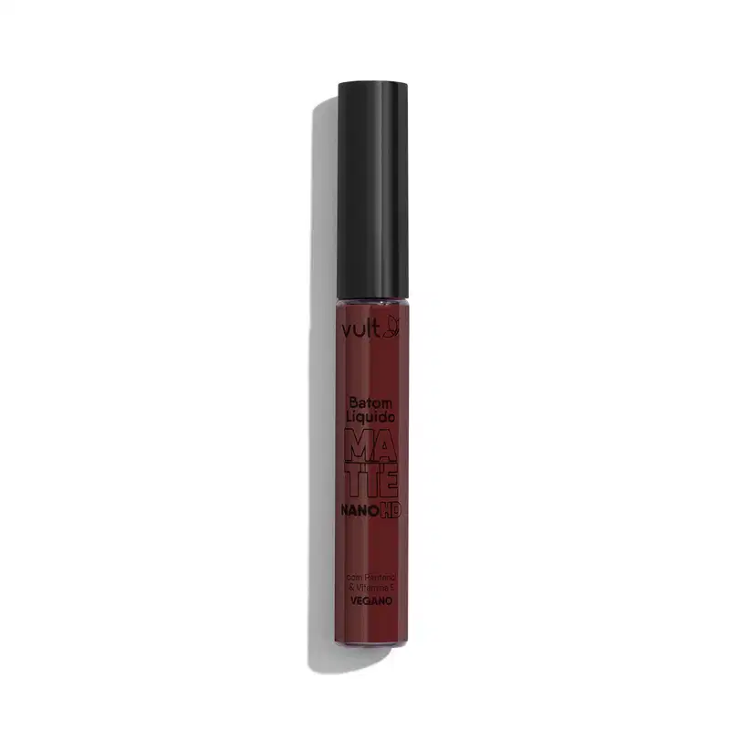 Batom Líquido Matte Bordô Nano HD Vult 5ml