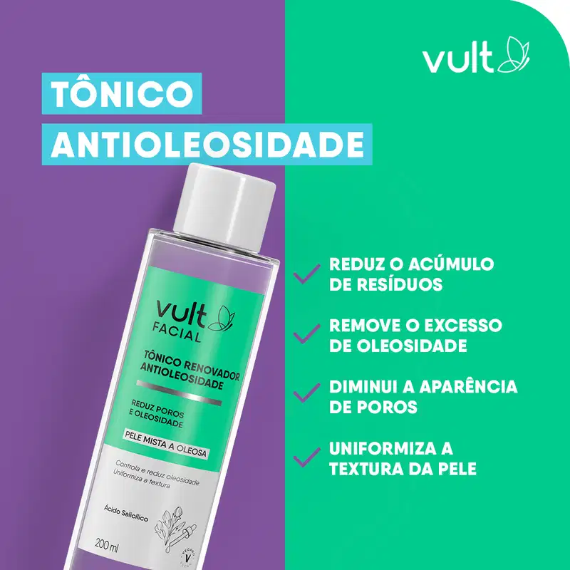 Tônico Renovador Facial Antioleosidade 200ml