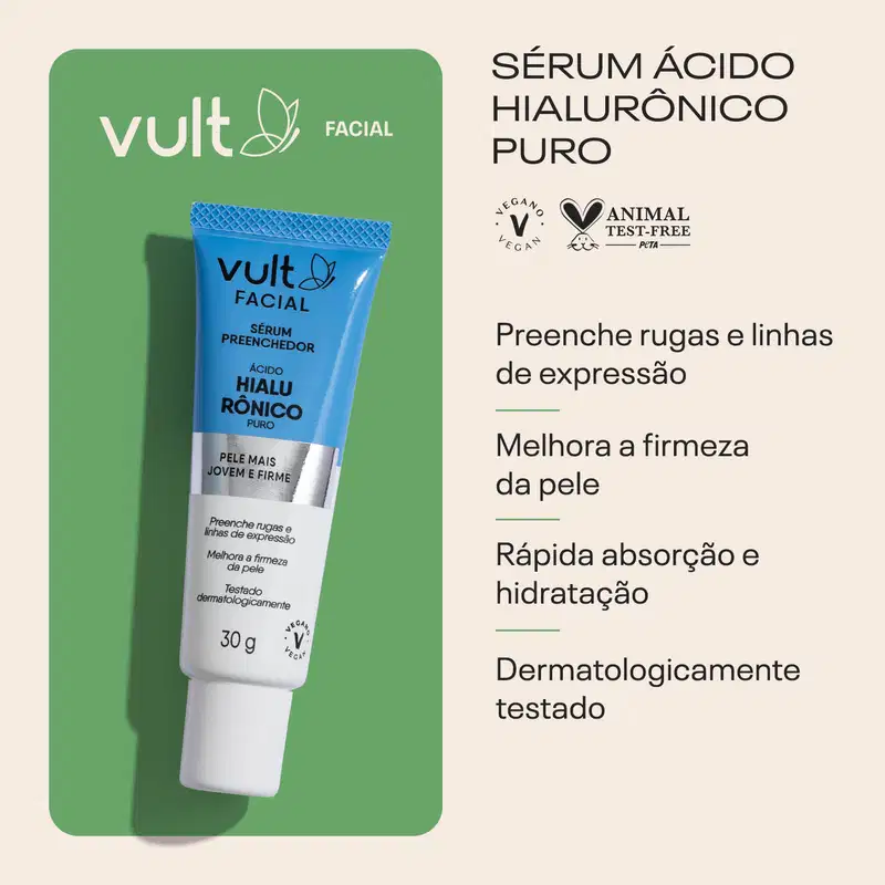 Sérum Facial Preenchedor Ácido Hialurônico Puro 30g