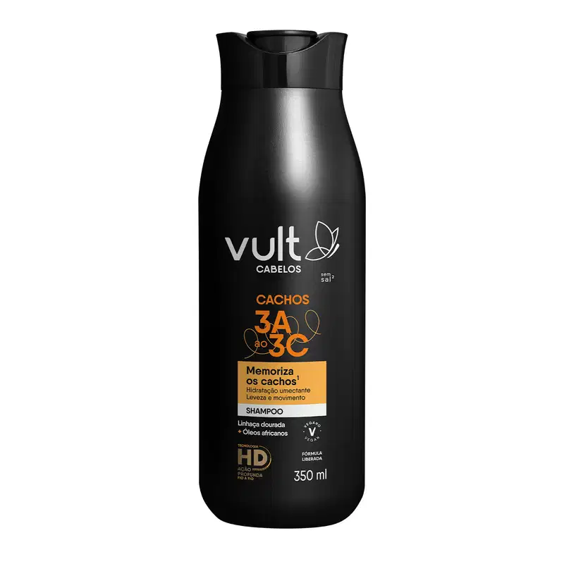 Shampoo Vult Cabelos Cachos 3A a 3C 350ml