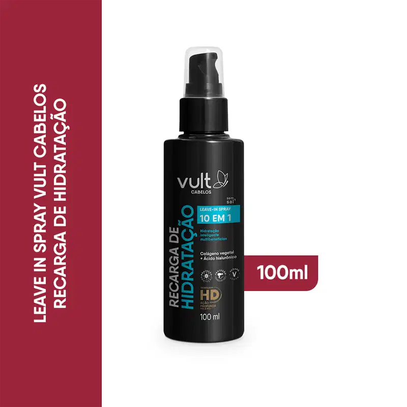 Vult Cabelos Recarga de Hidratação 10 em 1 - Leave-in Spray 100ml