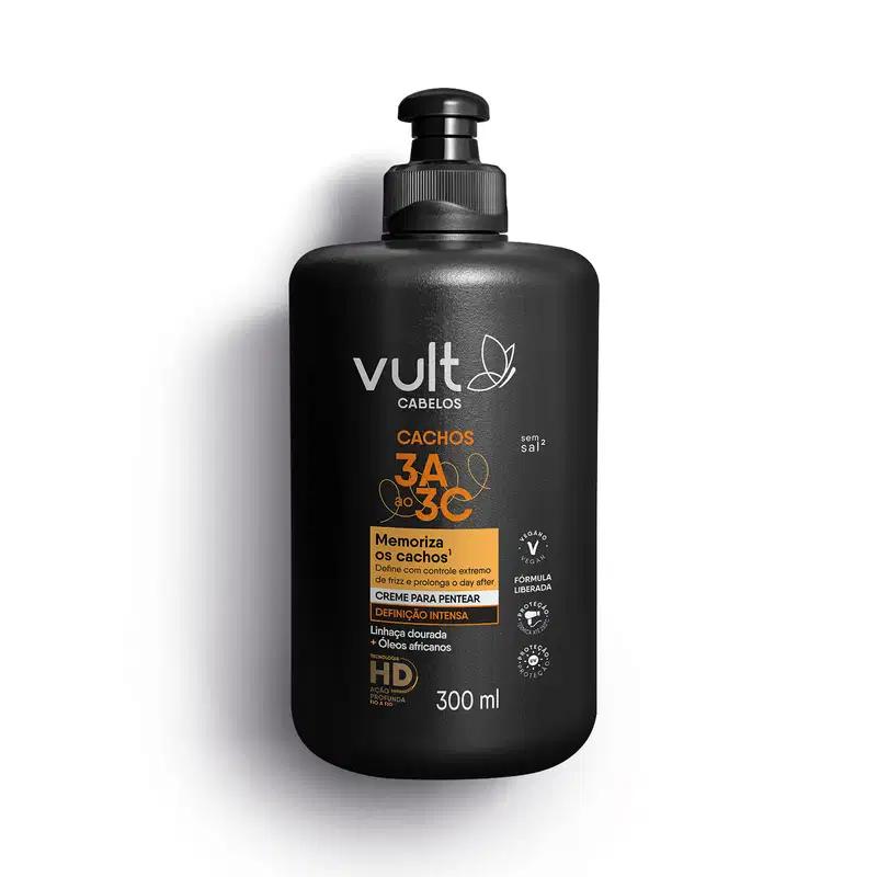 Creme Para Pentear Definição Intensa Vult Cabelos Cachos 3A a 3C 300ml