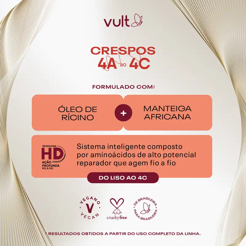 Creme Para Pentear Ultra Nutritivo Cabelos Crespos 4A a 4C 300ml