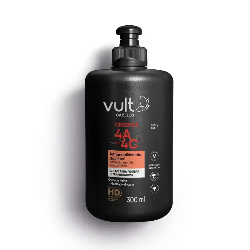 Creme Para Pentear Ultra Nutritivo Cabelos Crespos 4A a 4C 300ml