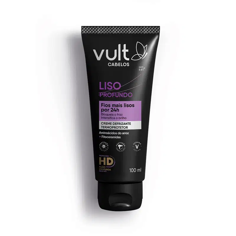 Creme Defrizante Termoprotetor Vult Cabelos Liso Profundo 100ml