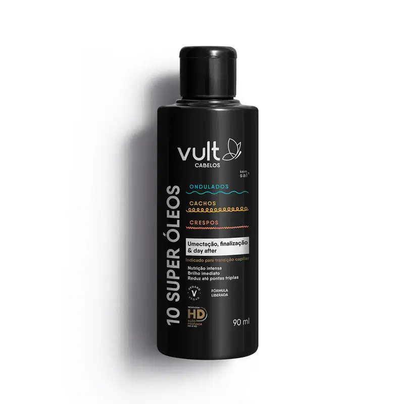 10 Super Óleos Vult Cabelos Ondulados,Cacheados e Crespos 90ml