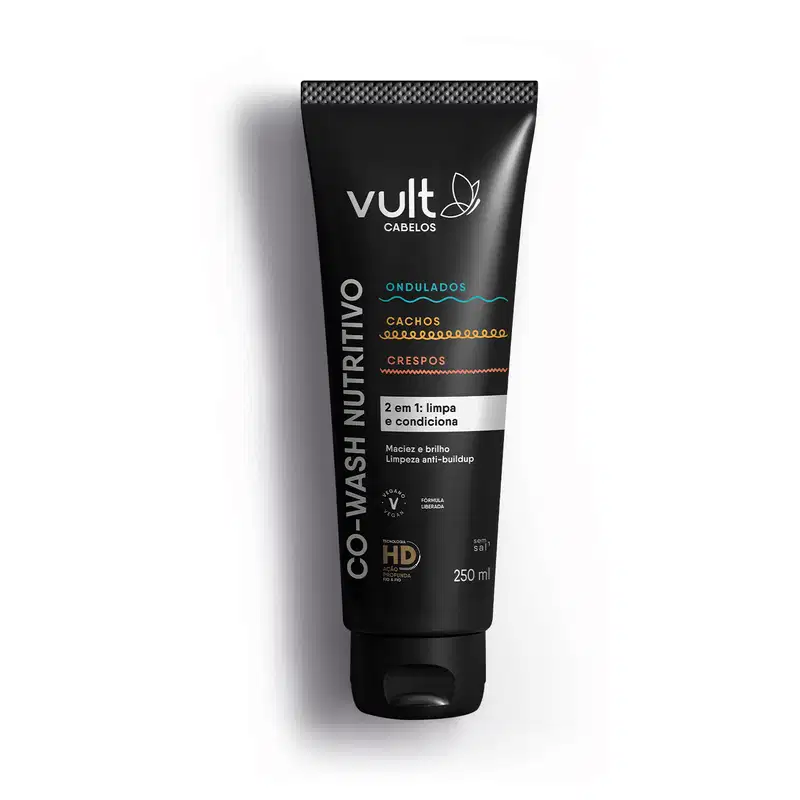 Co-Wash Nutritivo Vult Cabelos Ondulados,Cacheados e Crespos 250ml