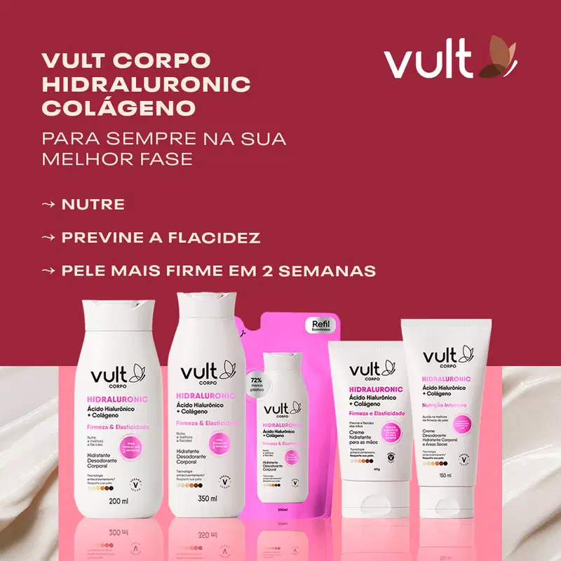 Hidratante Desodorante Corporal Vult Corpo Hidraluronic Firmeza & Elasticidade 200ml