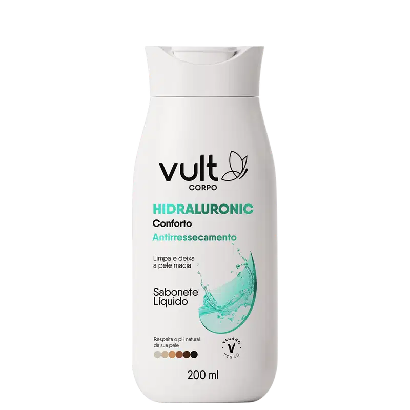 Vult Corpo Hidraluronic Conforto Antirressecamento - Sabonete Líquido 200ml