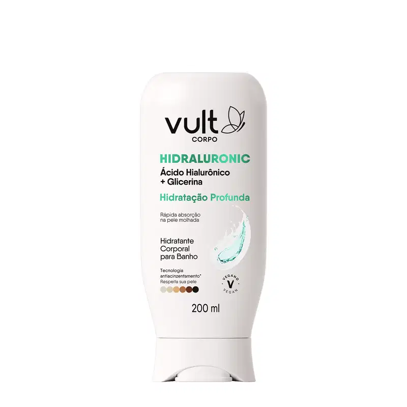 Hidratante Corporal para Banho Vult Corpo Hidraluronic Hidratação Profunda 200ml