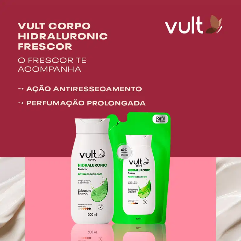 Vult Corpo Hidraluronic Frescor Antirressecamento - Sabonete Líquido 200ml