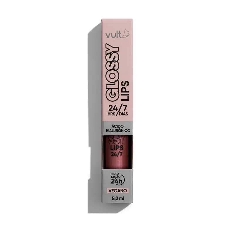 Gloss Labial Pêssego Cintilante Glossy Lips 24/7 5,2ml