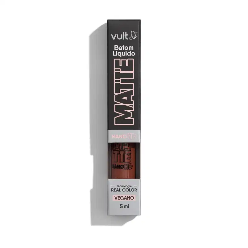 Batom Líquido Matte Caramelo Nano HD Vult  5ml