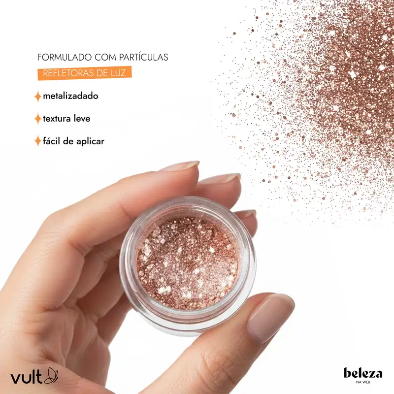 Vult Colors Prata Paetê - Ecoglitter Multifuncional 1g