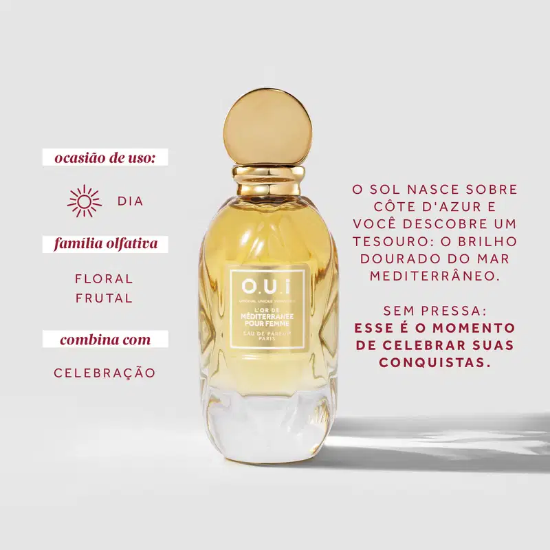 L’Or de Méditerranée Eau De Parfum Pour Femme 75ml