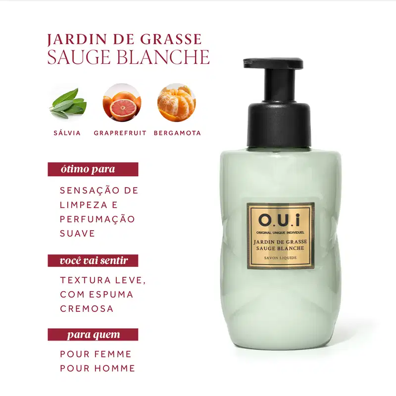 O.U.i Sabonete Líquido Jardin de Grasse Sauge Blanche 200ml
