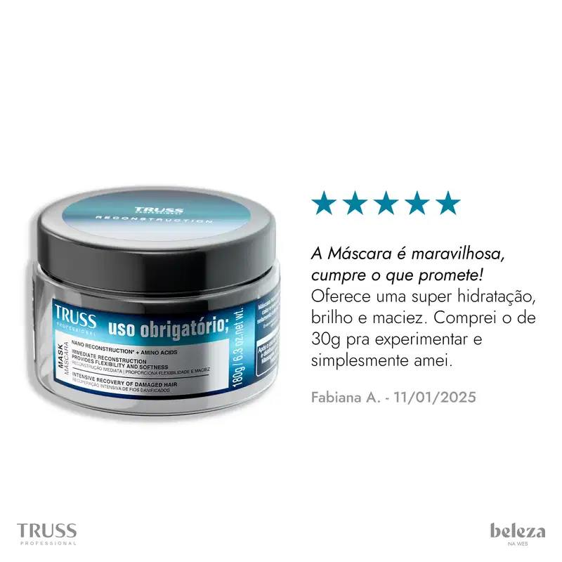 TRUSS Uso Obrigatório - Máscara de Tratamento Capilar 180g