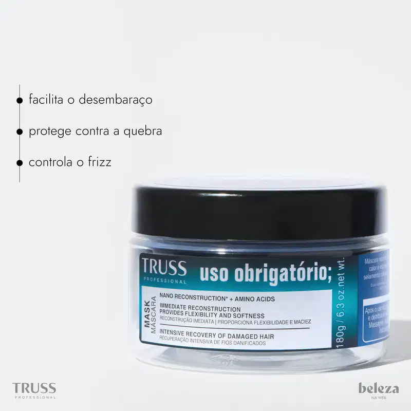 TRUSS Uso Obrigatório - Máscara de Tratamento Capilar 180g