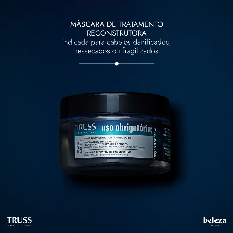 TRUSS Uso Obrigatório - Máscara de Tratamento Capilar 180g