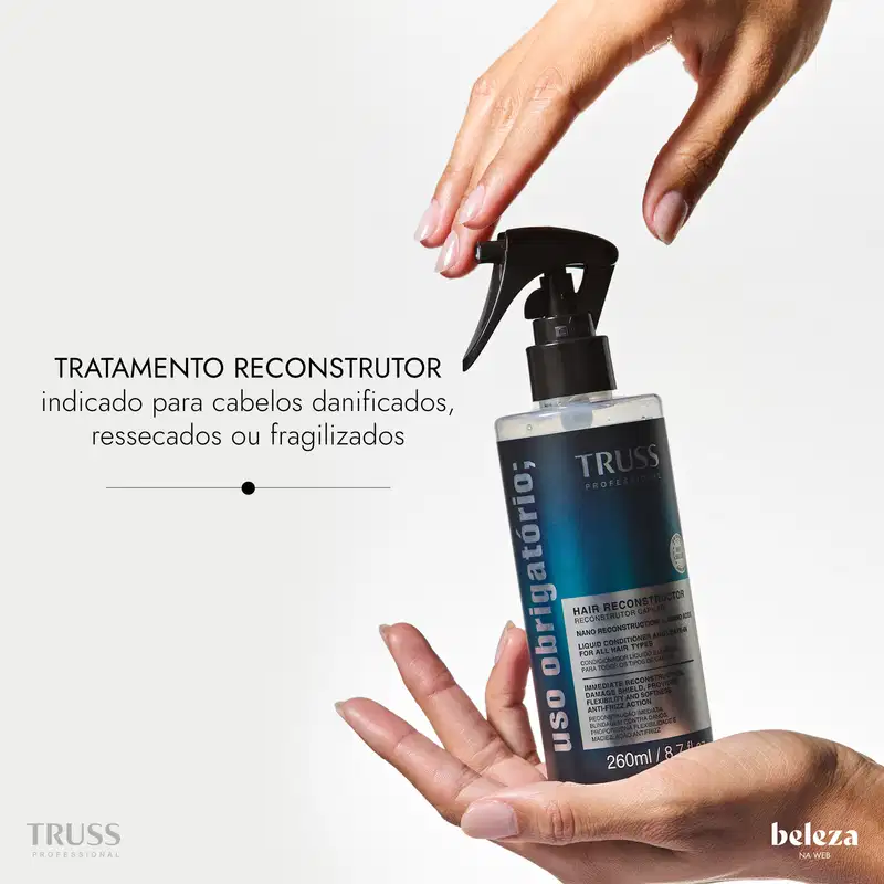TRATAMENTO RECONSTRUTOR indicado para cabelos danificados, ressecados ou fragilizados