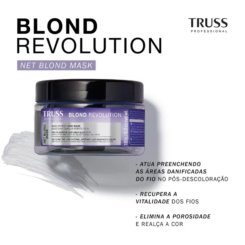 Net Blond Máscara Capilar Efeito Teia Blond Revolution 180g
