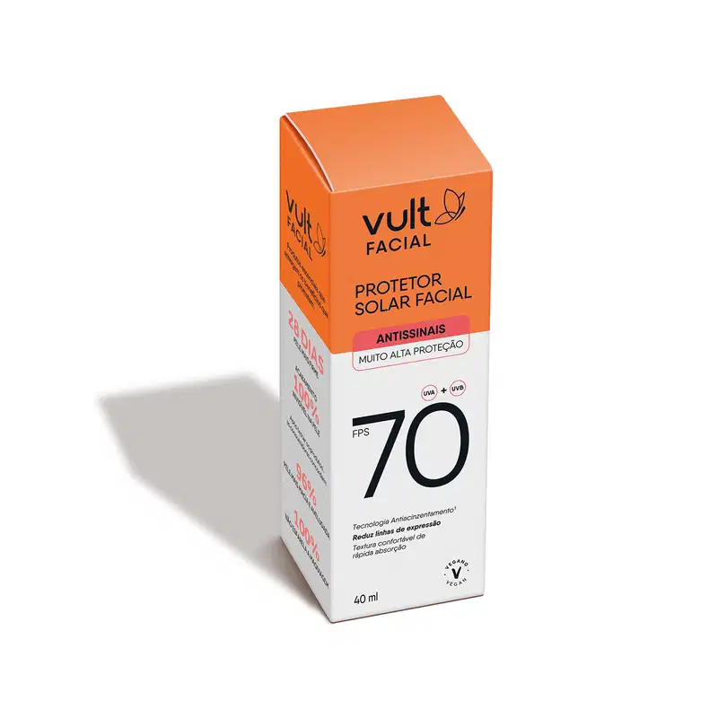 Protetor Solar Facial Antissinais FPS 70 40ml