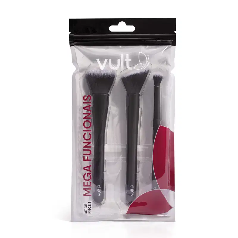 Kit de Pincéis Mega Funcionais (3 itens)
