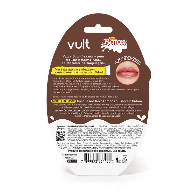 Vult & Baton Gloss Stick Marrom 2g