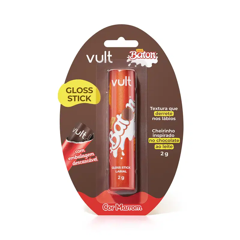 Vult & Baton Gloss Stick Marrom 2g