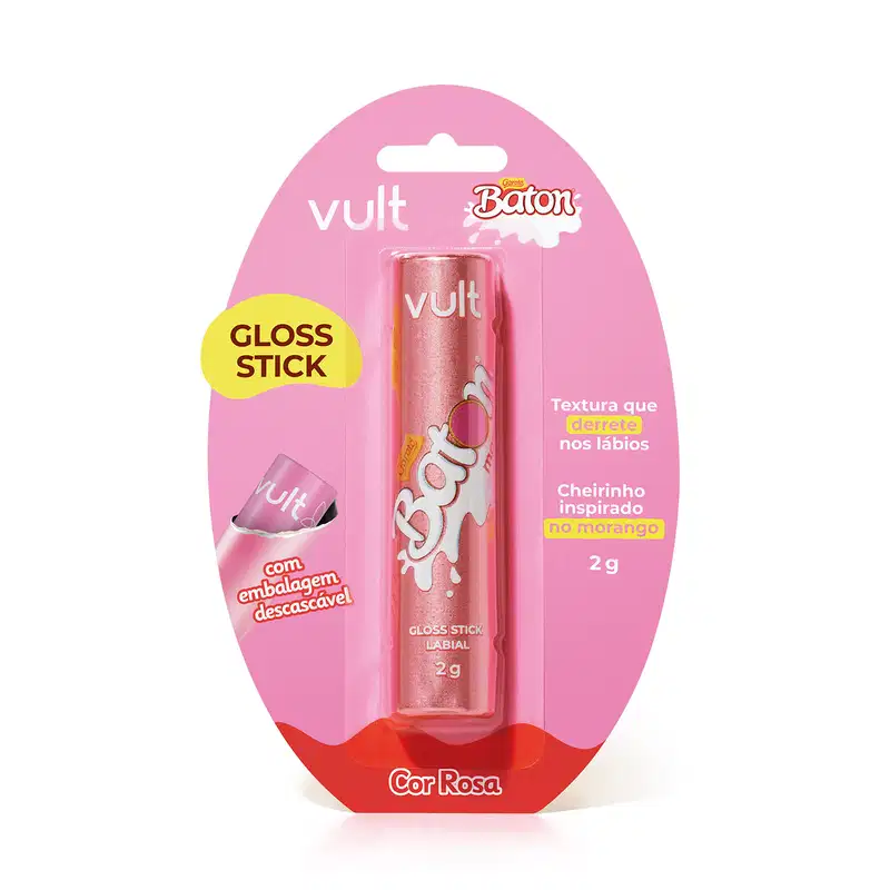 Vult e Baton Gloss Stick Rosa 2g