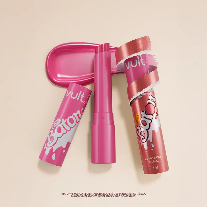 Vult e Baton Gloss Stick Rosa 2g