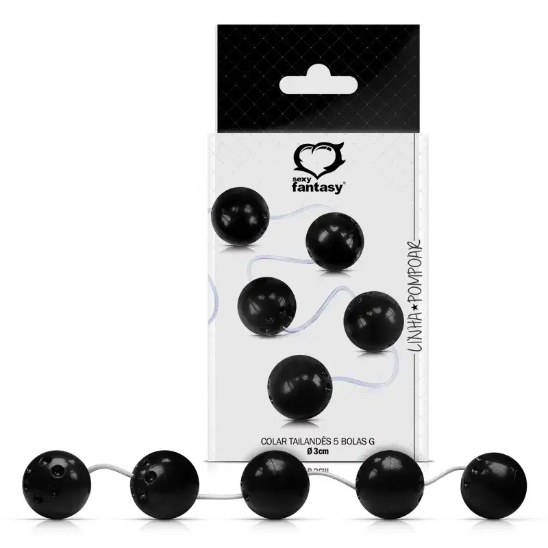 Colar Tailandês com 5 Bolas Tam G 3cm