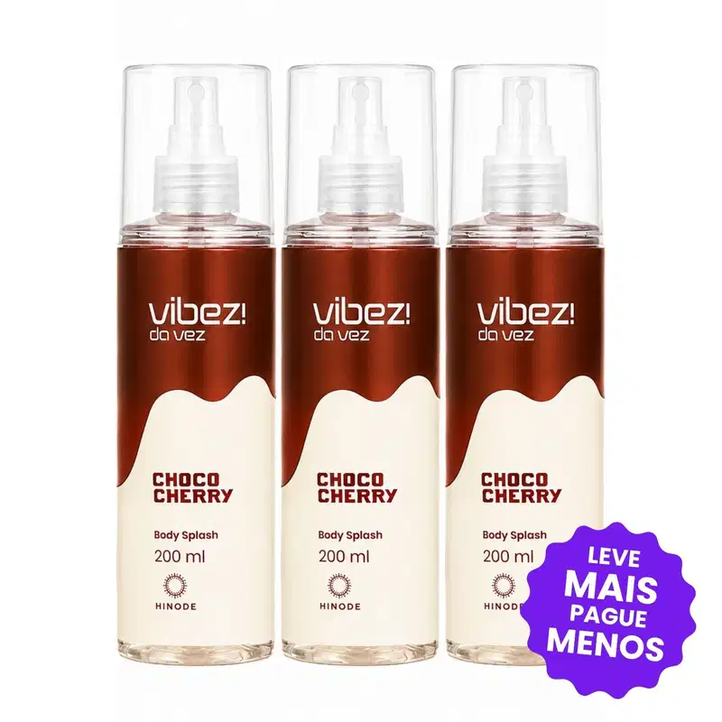 Kit 3 Body Splashes Vibez da Vez! Choco Cherry