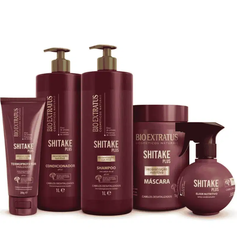 Kit Bio Extratus Shitake Reconstrução Shampoo Máscara