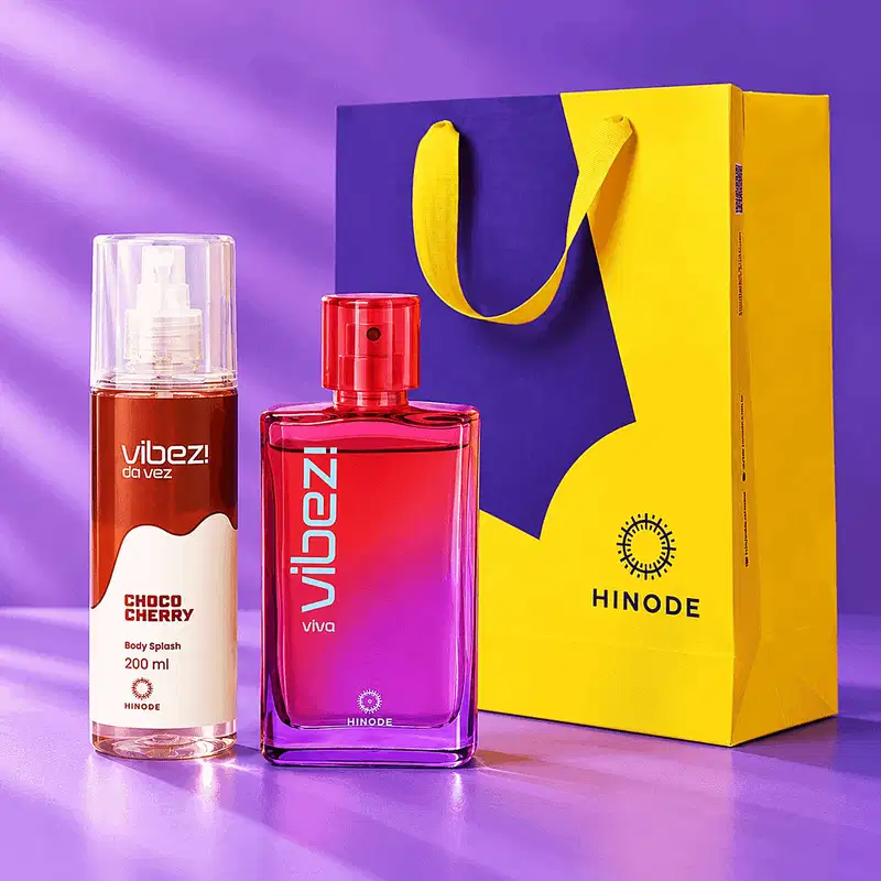 Kit Presente Feminino Vibez! Deo Colônia + Body Splash Choco Cherry