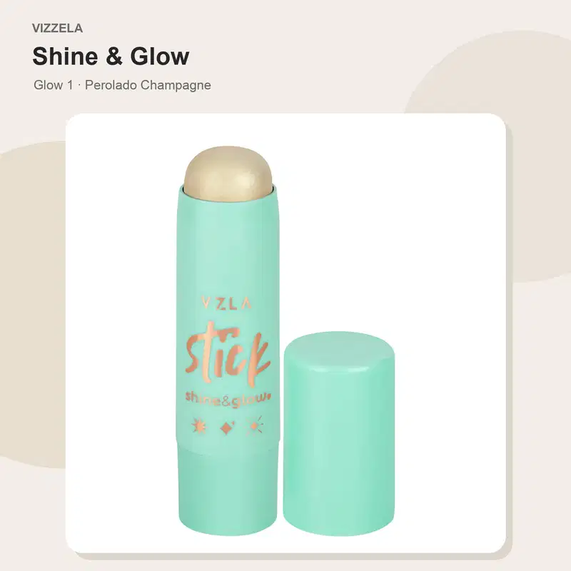 Stick Iluminador Shine & Glow Vizzela  - Glow 1 - Perolado Champagne
