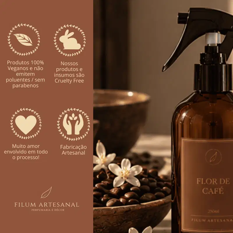 Filum Artesanal Home Spray de Ambiente Flor de Café 200ml