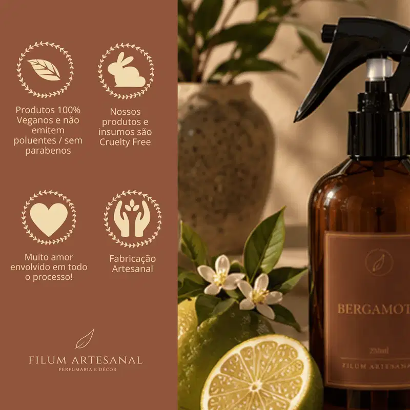Filum Artesanal Home Spray de Ambiente Bergamota 200ml