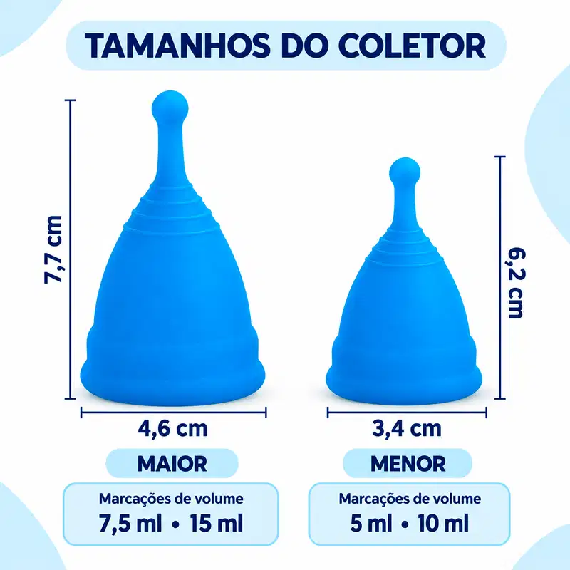 Kit Coletor Menstrual P e M + Sabonete Íntimo Copaíba 120ml
