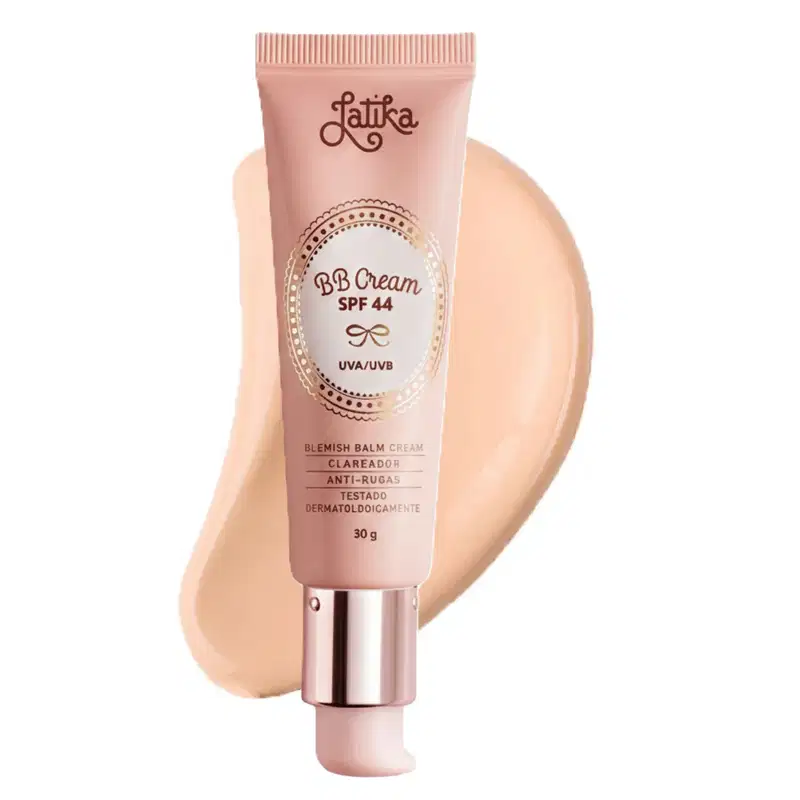 Kit Maquiagem Latika BB Cream FPS 44 + Pó Compacto Powder FPS 30 Maquiagem Facial Cor Claro