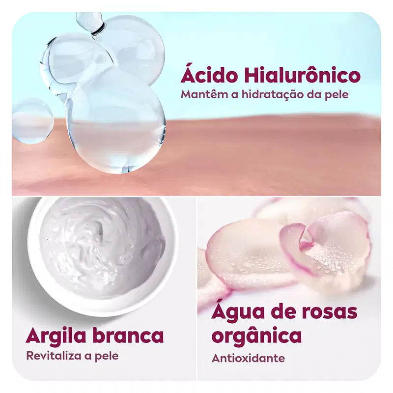 NIVEA Aqua Rose 3 em 1 - Sabonete, Esfoliante e Máscara Facial 150ml