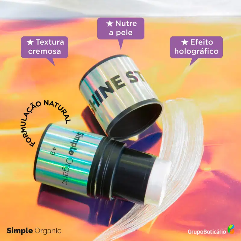 Simple Organic Shine Stick - Iluminador em Bastão 4g