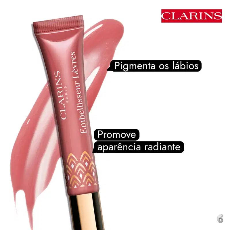Clarins Instant Light Lip Perfector Rosewood Shimmer - Gloss Labial 12ml