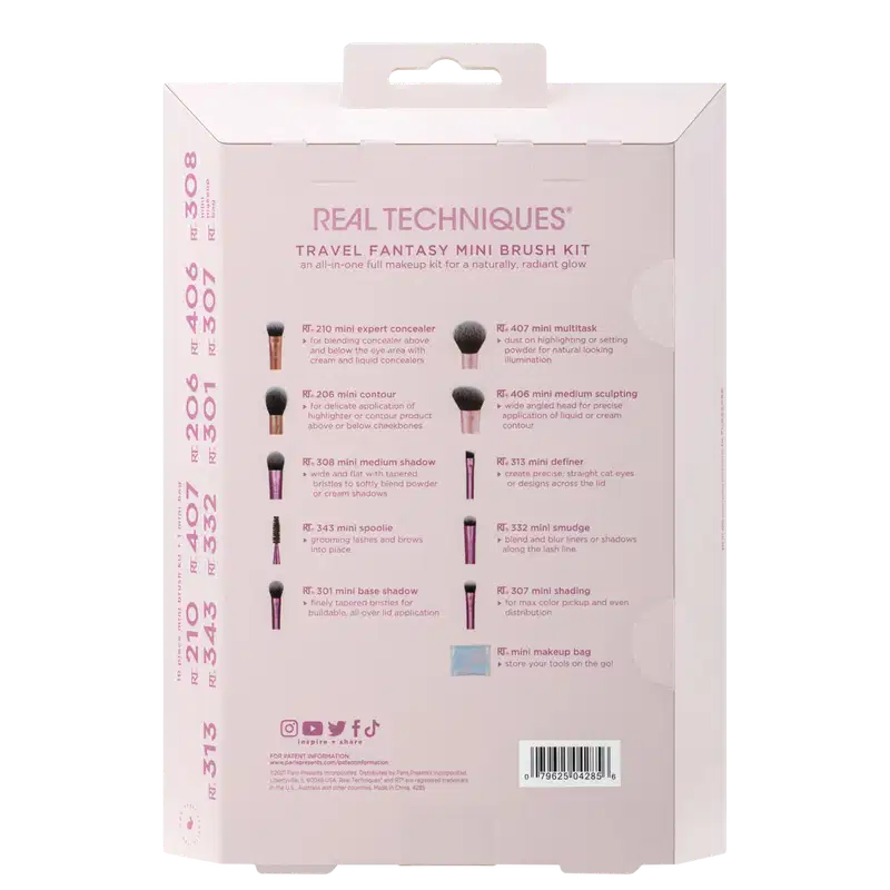 REAL TECHNIQUES TRAVEL FANTASY MINI BRUSH KIT 
