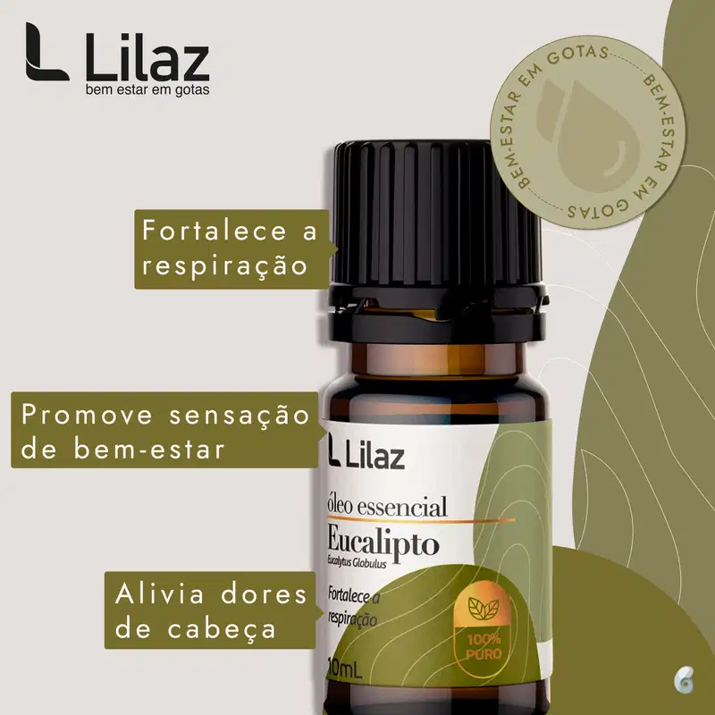 Lilaz Eucalipto - Óleo Essencial 10ml