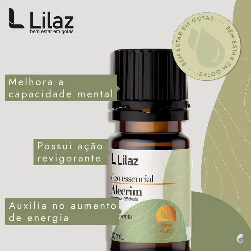 Lilaz Alecrim - Óleo Essencial 10ml